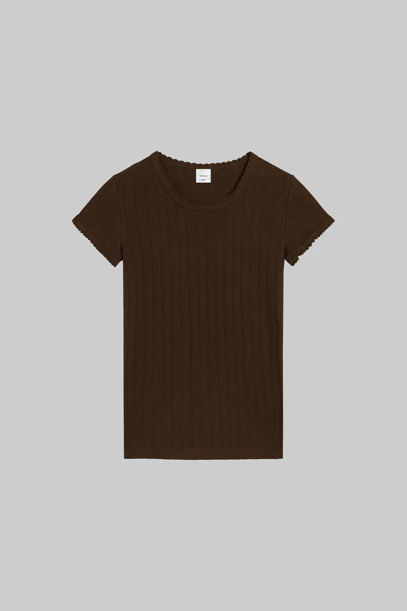 Pointelle Slim Fit Tee | LESET