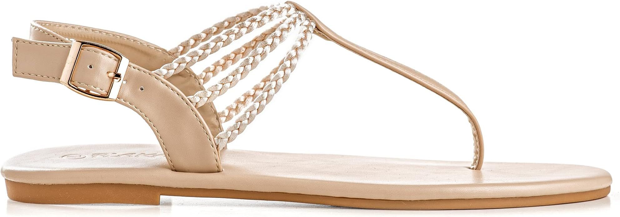 Plaka Rappel Flat Sandals for Women - Evening Dressy Footwear, Thong Strappy Shoes - Fashion Summ... | Amazon (US)