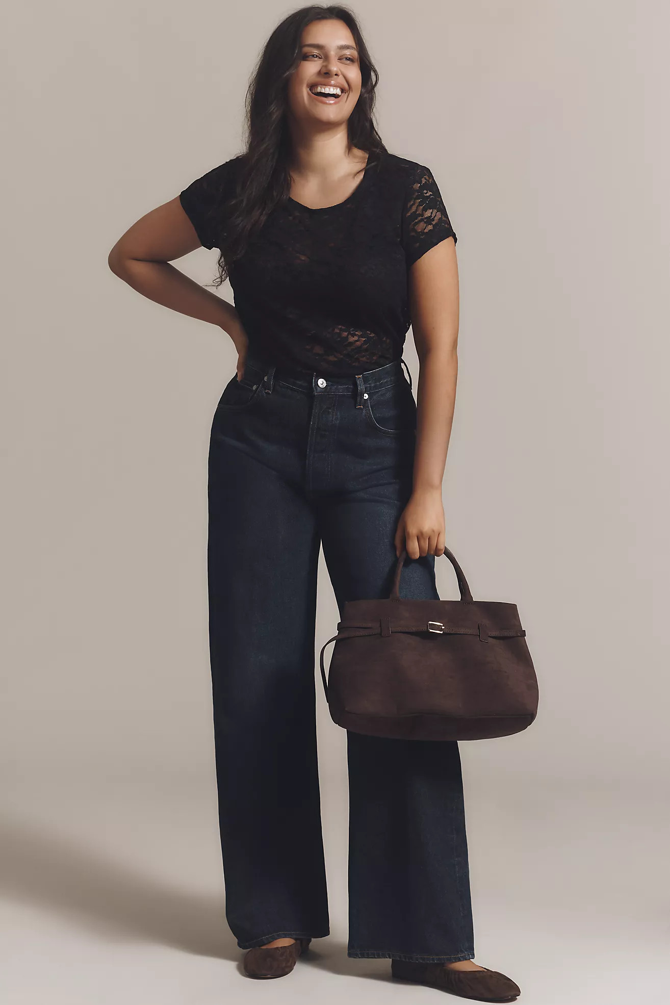 Faux-Suede Doctor Bag | Anthropologie (US)