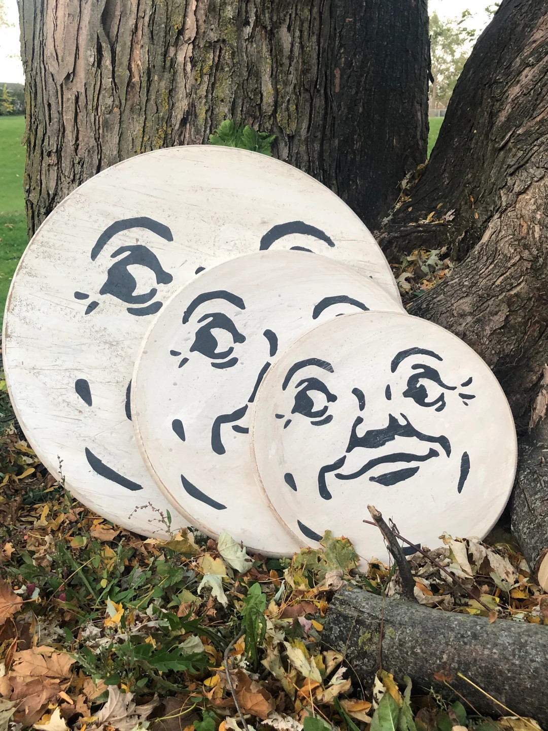 Vintage Man in the Moon Wood Sign  Woodland Moon Art  - Etsy | Etsy (US)