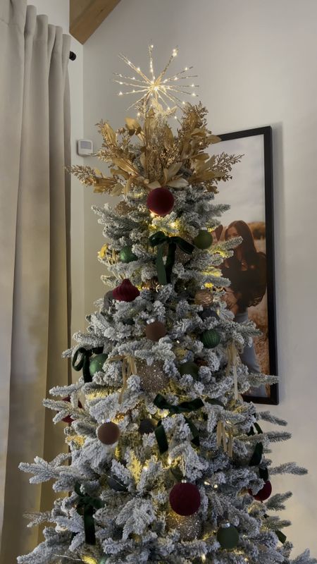 King or Christmas flocked tree with ornaments 

#LTKHolidaySale #LTKGiftGuide #LTKHoliday