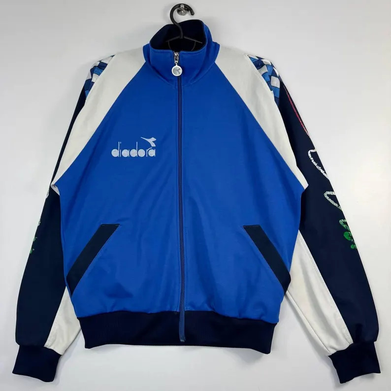 Vintage Diadora Italy National Team Track Jacket Blue White Size L - Etsy | Etsy (Global)