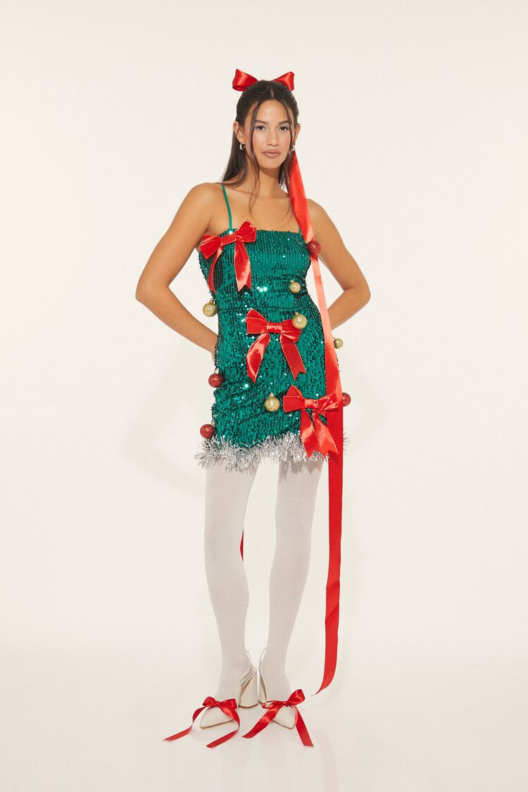 Sequin Christmas Tree Dress | Forever 21