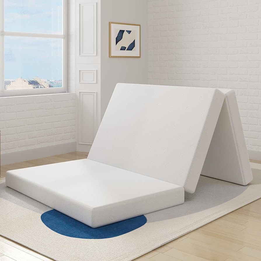 Avenco Folding Mattress Topper, 4 Inch Trifold Mattress, Queen Size Folding Mattress for Indoor, ... | Amazon (US)