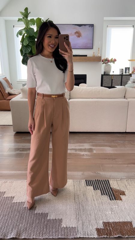 Beautiful work pant trousers that can be dressed down for business casual or dressed up for business professional! I love the way these fit and I am wearing a size XS. Super comfortable and flattering on. 

#LTKworkwear #LTKstyletip #LTKSeasonal