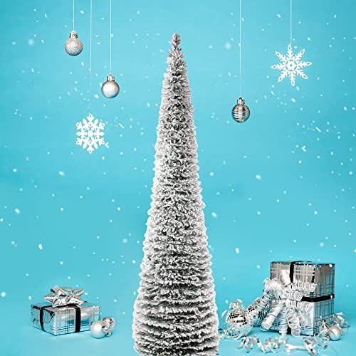 DOYOLLA Snow Flocked Christmas Tree 5ft, Small Pop up Collapsible Snow White Artificial Christmas... | Amazon (US)