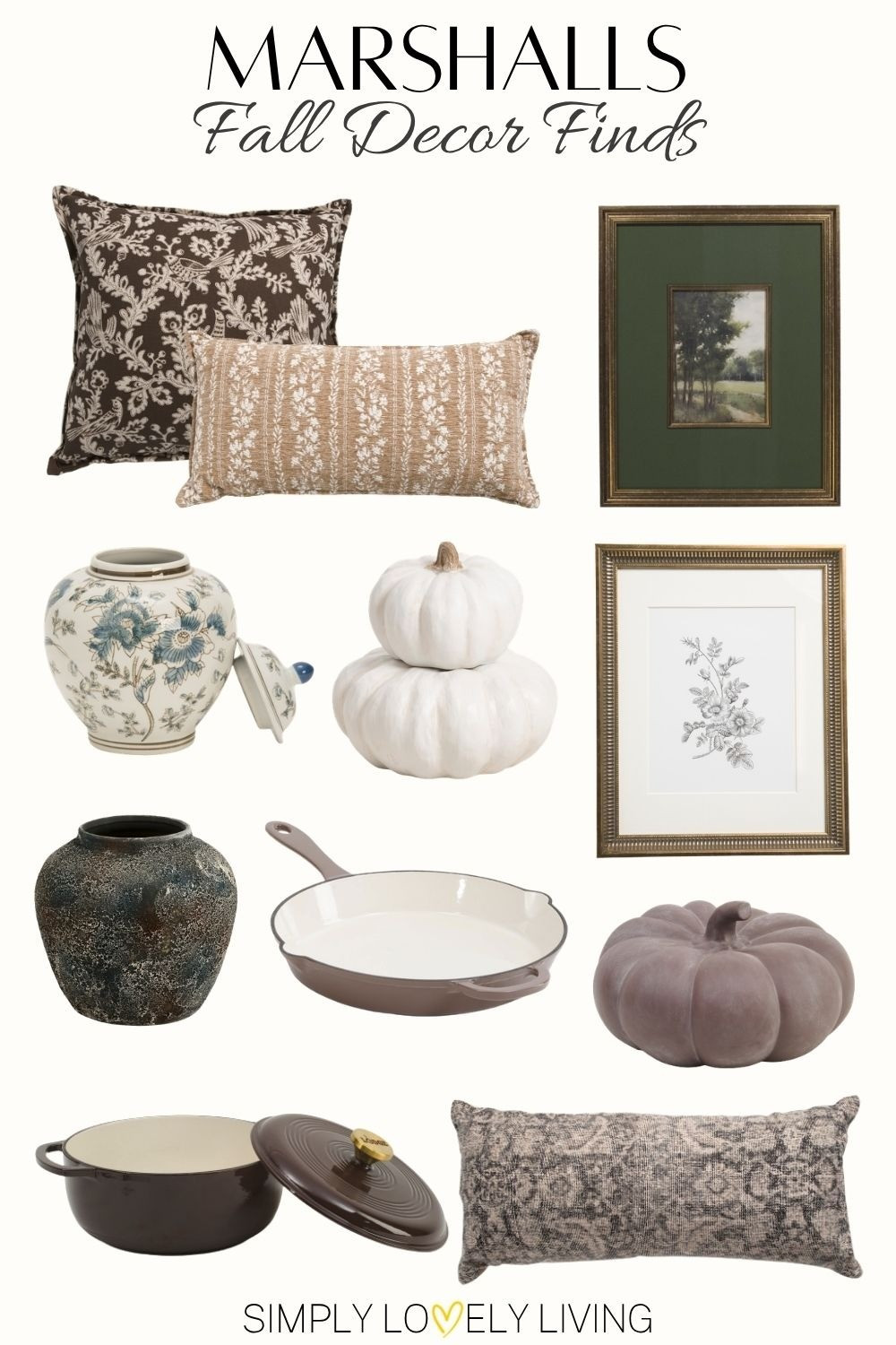 Marshalls Fall decor finds. Fall throw pillows, Fall art, vases, pumpkins, Dutch oven, ceramic pan. Brown decor. #target #falldecor

#LTKSeasonal #LTKHome