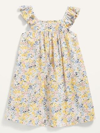Printed Flutter-Sleeve Swing Dress for Toddler Girls | Old Navy (US)