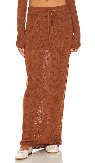 Bennett Maxi Skirt in Chocolate Brown | Revolve Clothing (Global)