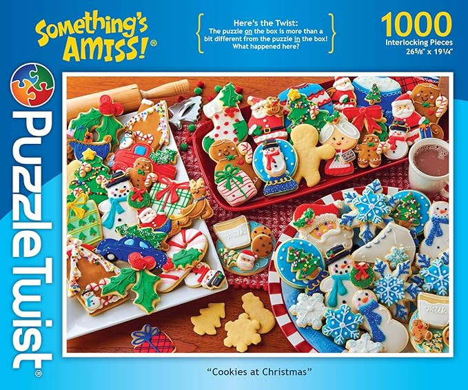 Cookies at Christmas - 1000 Piece Jigsaw Puzzle, Something’s Amiss! Series, Unique Challenging ... | Amazon (US)