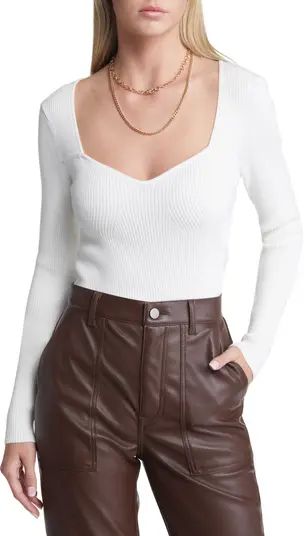 Open Edit Sweetheart Neck Rib Top | Nordstrom | Nordstrom