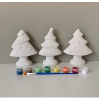 Cute Christmas Tree Paint Kit, Diy Craft, Pottery Kits, Party Ideas, Gift | Etsy (US)