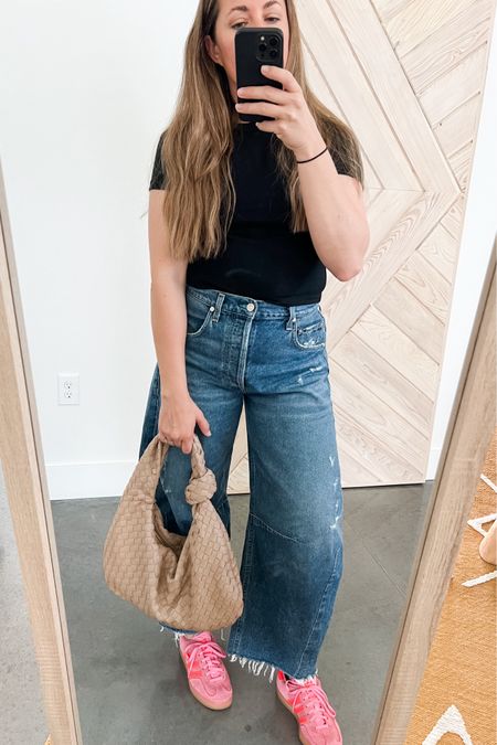 Vibing with this bag I found for $30! It’s brining me Bottega Vibes and I’m all for it! 💼 Even better this cute simple black top was only $5! ☀️  

#LTKItBag #LTKGiftGuide
