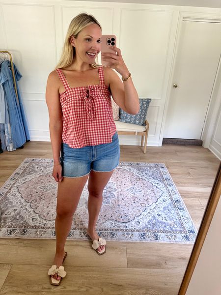 4th of July outfit / wearing a med top and size 12 shorts! Summer outfit 

#LTKSeasonal #LTKMidsize #LTKParties