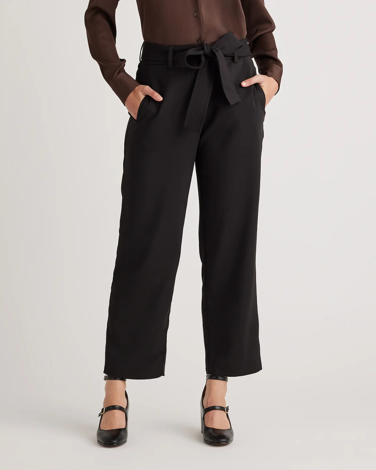 Stretch Crepe Paperbag Pants | Quince