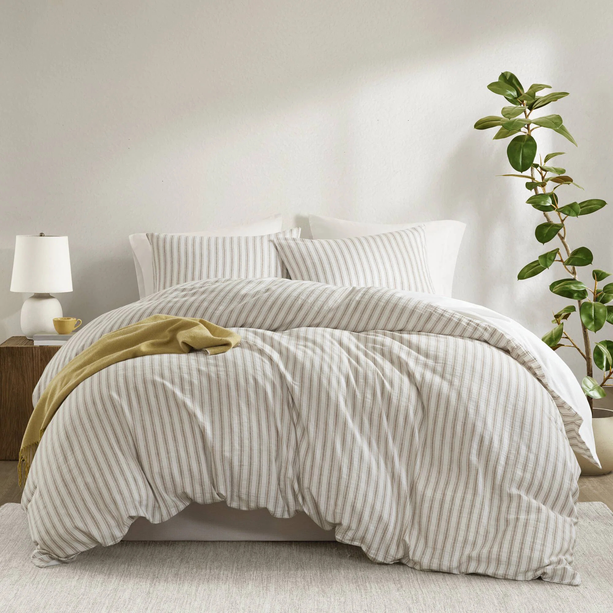 Etta All Season Striped 3PCS Duvet Set | Wayfair North America