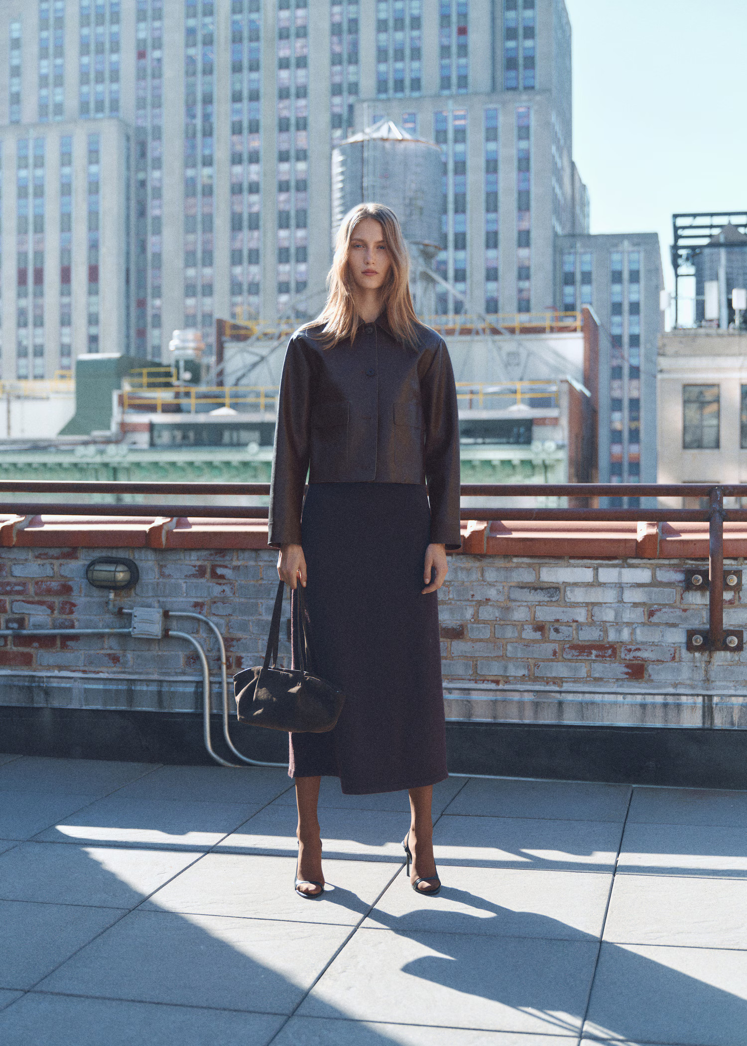 Leather-effect jacket with pockets - Women | MANGO USA | Mango (US/MX/AU)