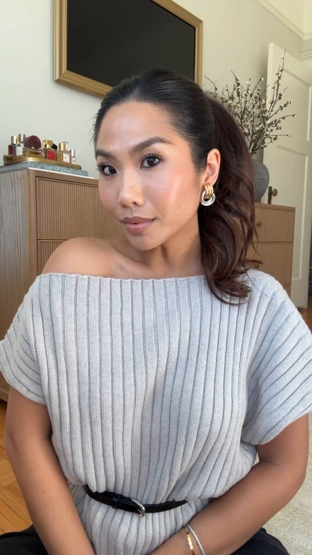 Easy slick back ponytail tutorial! My hair was curled a couple days ago so still had a little curl in it 🥰 

you can use code EVERYTHING on the hair products I used and makeup 

Unreal skin tint - 7.5 (love this as a base)
Foundation - 3N but now they offer 3W which I would have gotten if they had it 
Blush - 44
Lipliner - deep taupe and cool brown
Lipstick - 102 Romanza
Lipgloss - 07 nude glow

Wearing small in the top 

#LTKSaleAlert #LTKBeauty