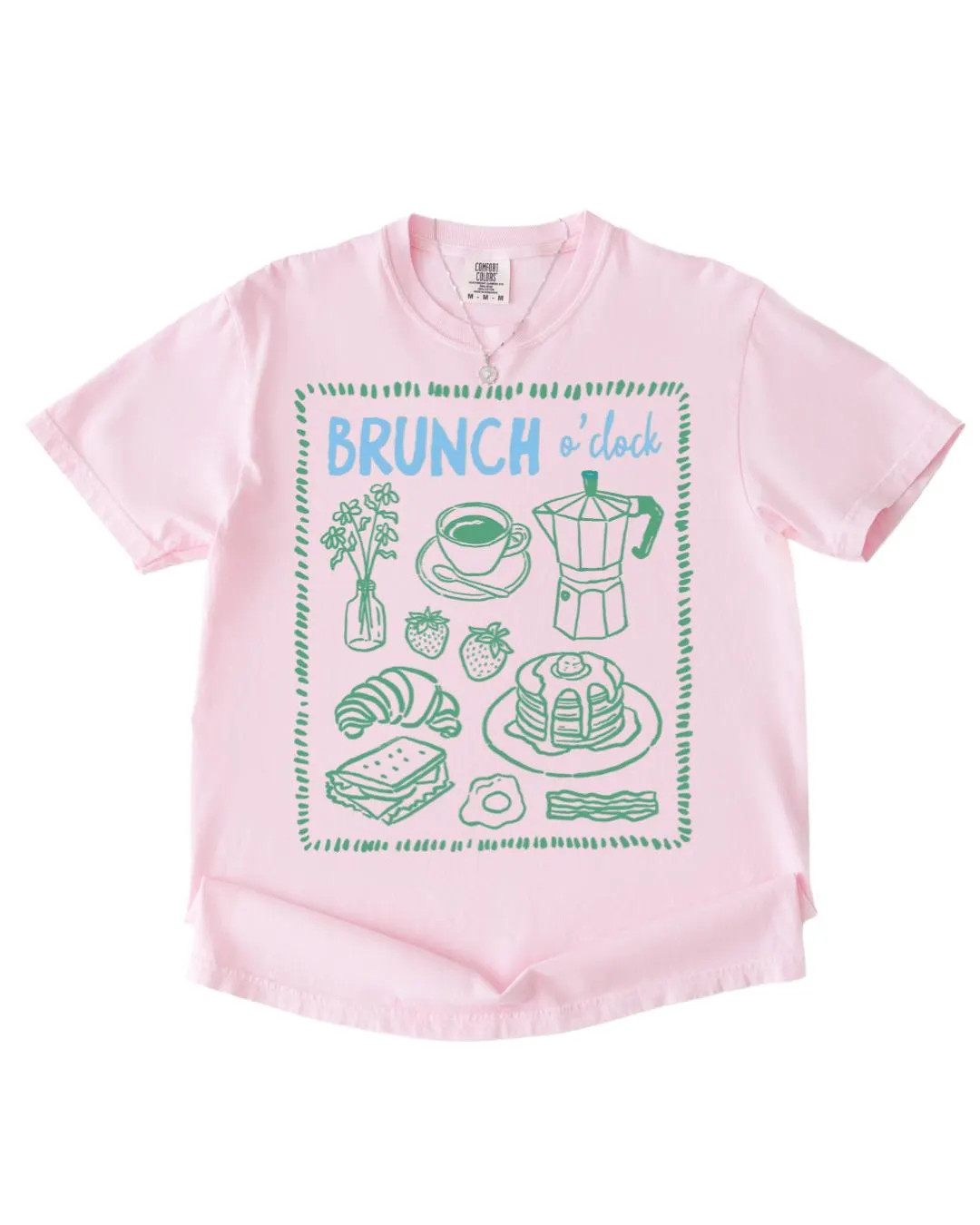Brunch Shirt Comfort Colors | Brunch Tee for Weekend Vibes | Pancake, Croissant, Mimosas Shirt | ... | Etsy (US)