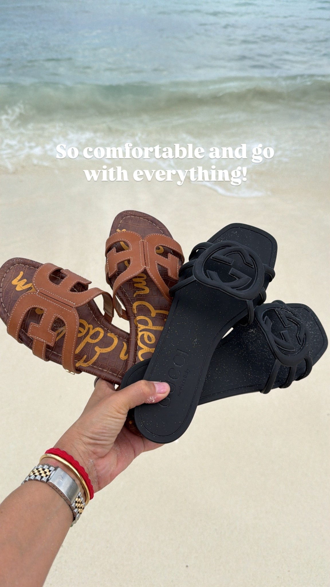 They both fit tts. I’m a 9.5/10 and did a 10 in both. 

#LTKOver40 #LTKTravel