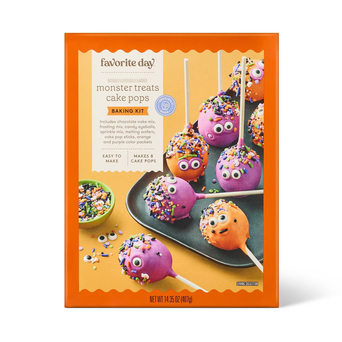 Halloween Friendly Monsters Chocolate Cake Pop Kit - 14.35oz - Favorite Day™ | Target