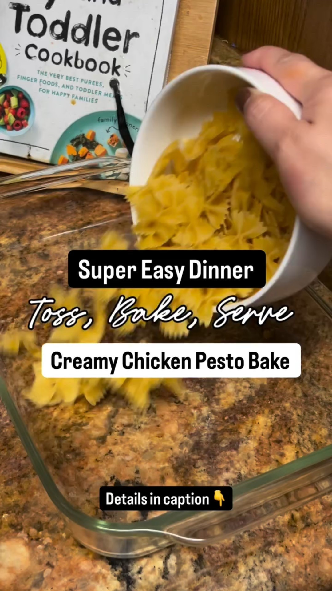 Toss, bake, and serve — no boiling, no stress.
Perfect for meal prep or a busy weeknight dinner.

Save this post for your next family-approved recipe night!

Creamy Chicken Pesto Pasta Bake (One-Dish Dinner or Meal Prep Win!)

Ingredients (6 servings – US Measurements):
	•	10.5 oz uncooked pasta (about 2.5 cups dry)
	•	1.6 lbs chicken breast (about 2 large breasts, diced)
	•	2 ½ cups low-fat Greek yogurt
	•	½ cup green pesto
	•	4 cups cherry tomatoes, halved
	•	4 cups shredded spinach or arugula
	•	Salt & pepper to taste

Instructions:
	Preheat oven to 360°F (180°C).
 Mix all the ingredients in one baking dish 
	Cover with foil and bake for 50 minutes.
 Let it rest for 5–10 minutes before serving. Enjoy creamy pesto goodness in every bite!

#easydinnerideas #mealpreprecipes #pestopasta #chickenrecipes #familydinner #onedishmeals #momcooks #bakedpasta