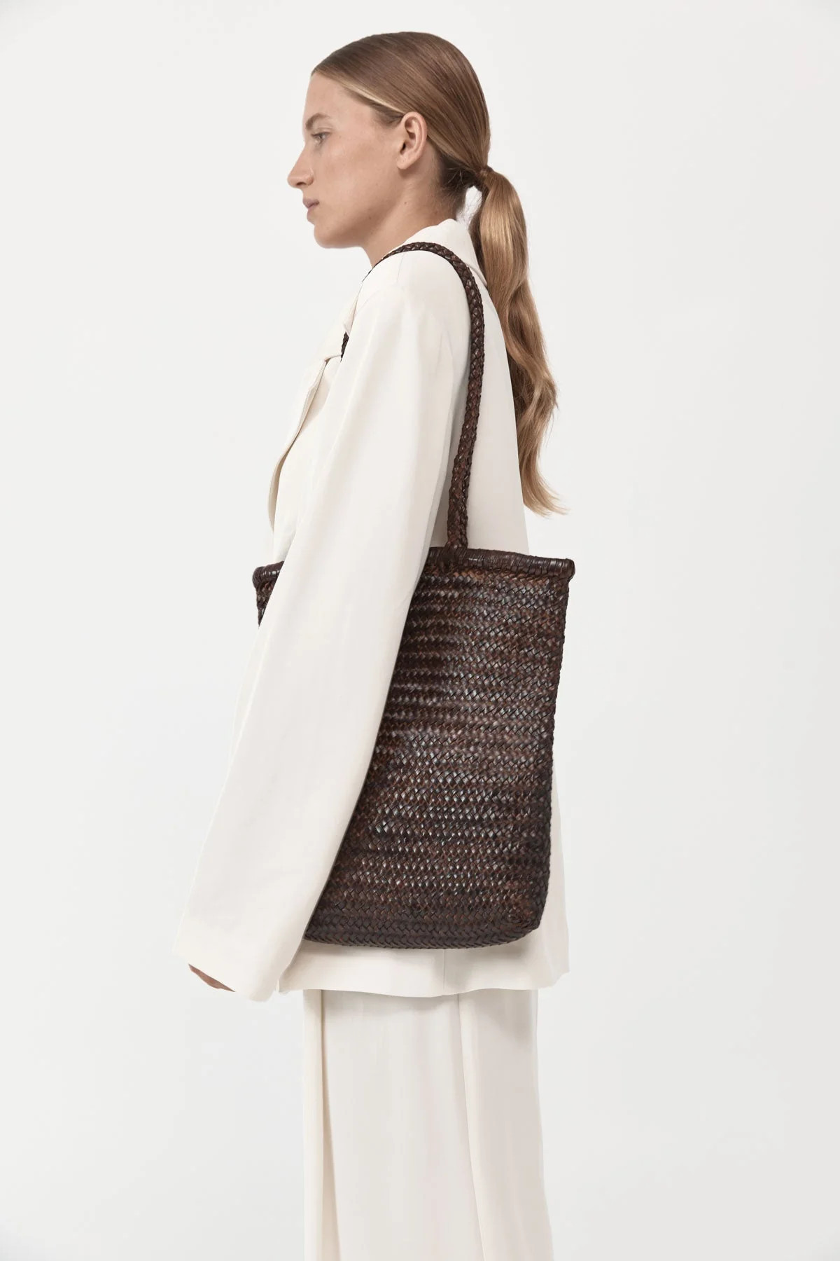 PRE-ORDER: Bagu Woven Tote - Antique Tan | St. Agni