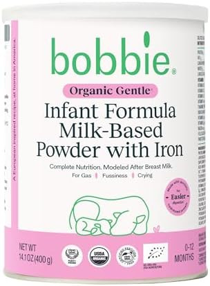 Bobbie Organic Gentle Baby Formula, Milk Based Powder with Iron, DHA, Vitamin D & 100% Lactose Li... | Amazon (US)