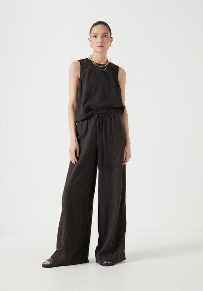 Linen Blend Petunia Wide Leg Trousers | Hush UK