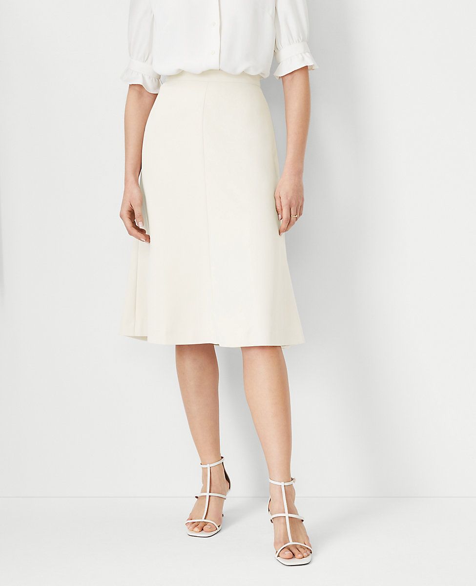 The Flare Skirt in Fluid Crepe | Ann Taylor (US)