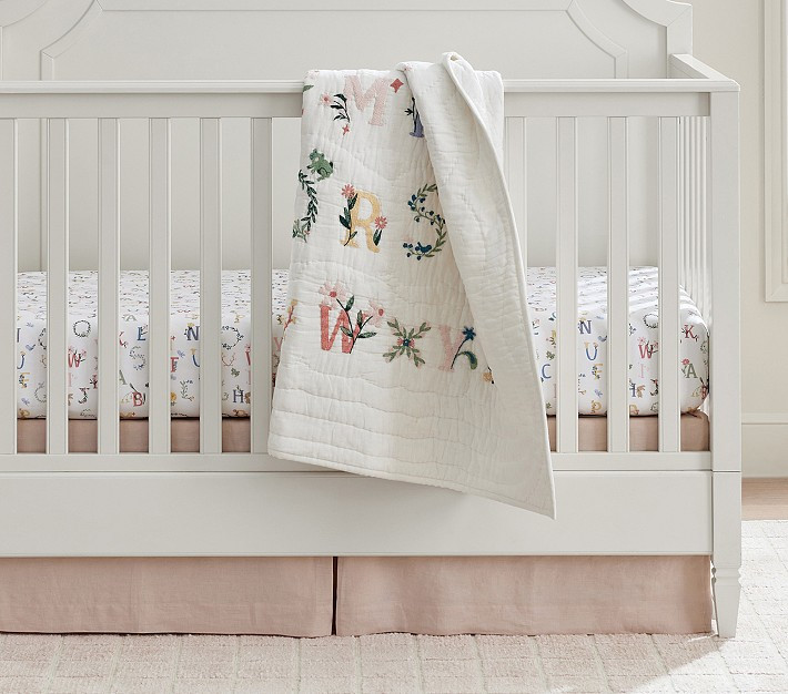 Floral ABC Baby Quilt | Pottery Barn Kids