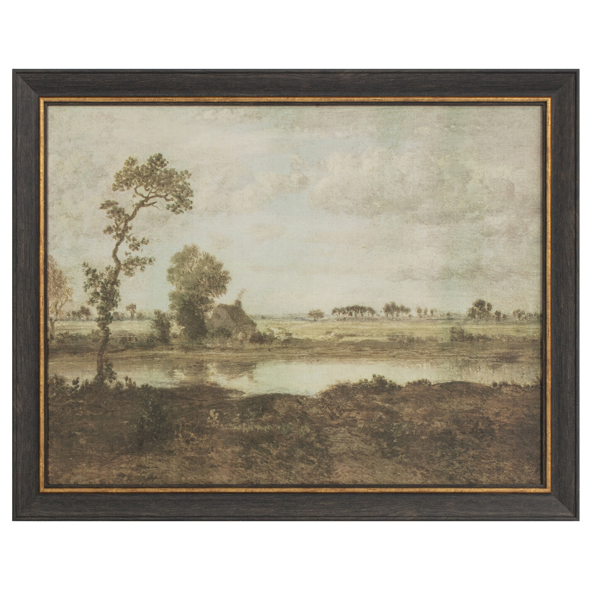 My Texas House Landscape with Boatman Framed Wall Art 28x22 | Walmart (US)