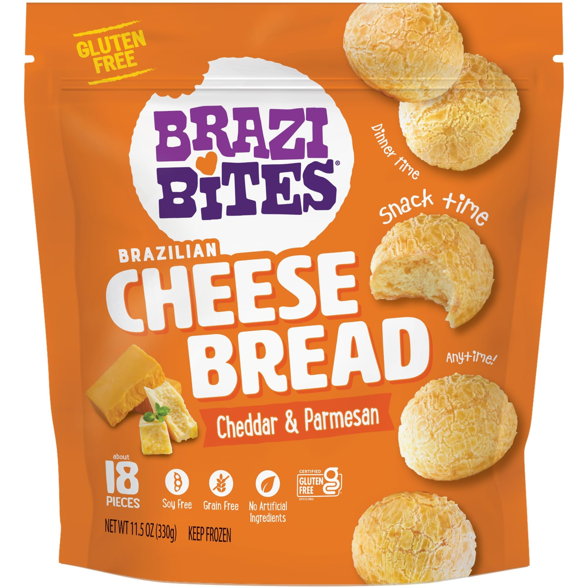 Brazi Bites Brazilian Cheese Bread, Original, 11.5 oz (Frozen) | Amazon (US)