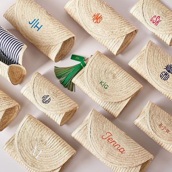 Palm Leaf Rounded Clutch | Mark and Graham