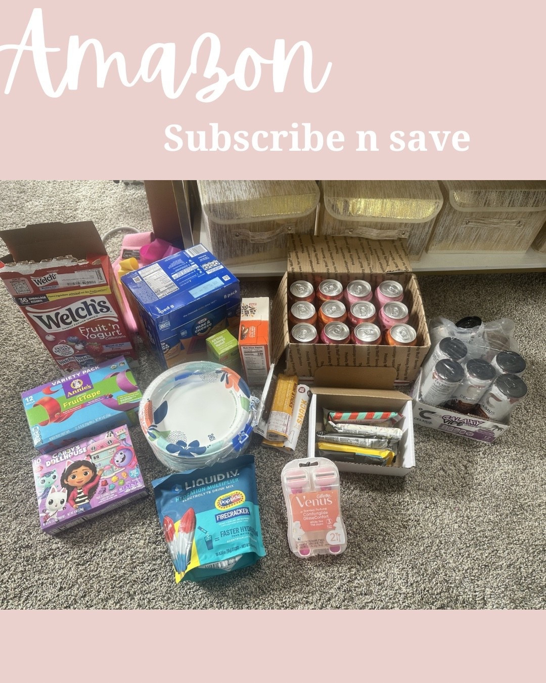 Subscribe n save has saved us so much money! You can set up weekly or monthly.
Not pictured that we also received were the chips, Slate drinks and Reese’s Puffs cereal.

#LTKmomlife #LTKdayinmylife #LTKHome