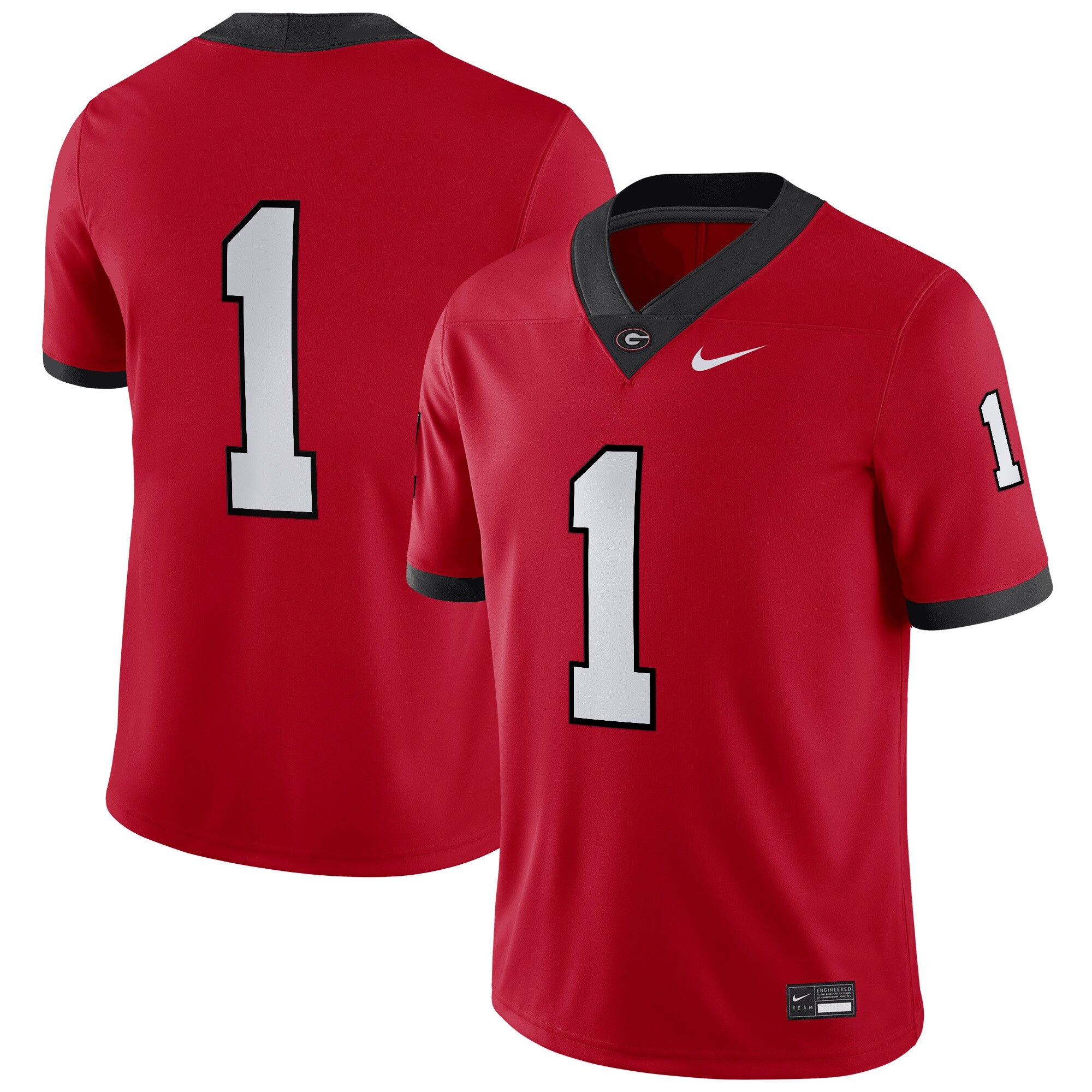 Georgia Bulldogs Nike #1 Home Game Jersey - Red | Fanatics