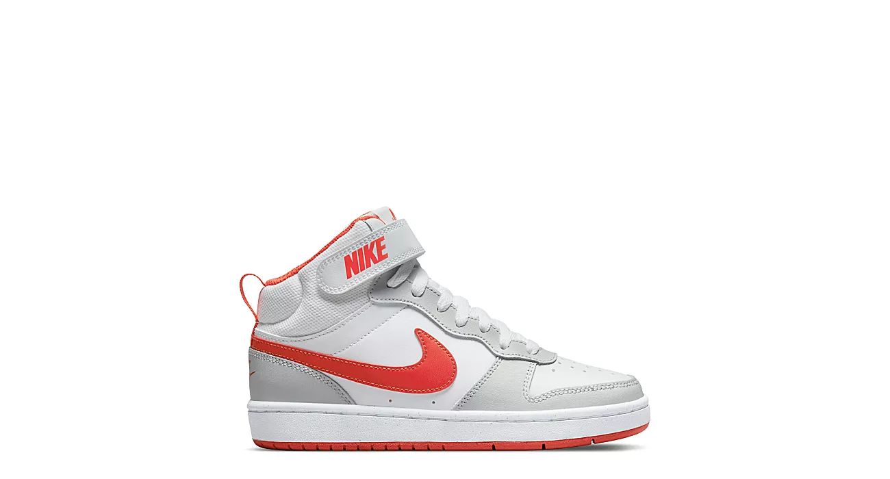 GREY NIKE Boys Court Borough 2 Mid Sneaker | Rack Room Shoes