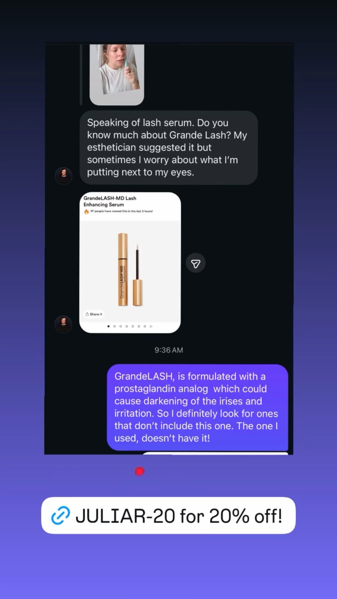 The best eyelash serum that doesn’t have prostaglandins!

#LTKBeauty #LTKmorningroutine #LTKOver40