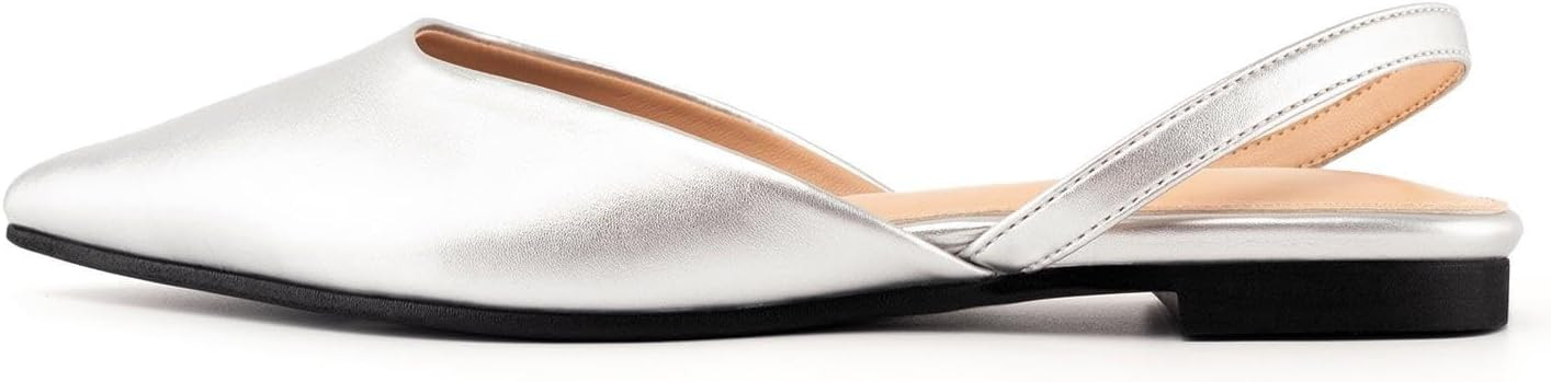 DREAMCIA Slingback Flats for Women, Pointed-Toe Ballet Flats with Buckle Strap for Elegant Women... | Amazon (US)
