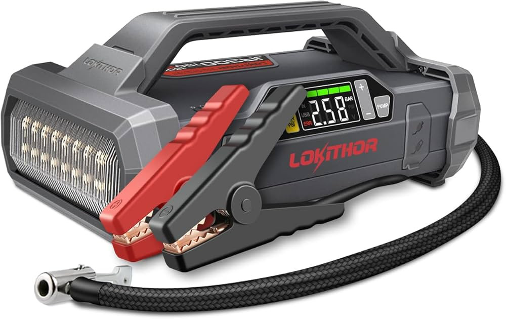 LOKITHOR JA300 Jump Starter with Air Compressor, 1500Amp 12V Car Battery Booster for Up to 7L Gas... | Amazon (US)