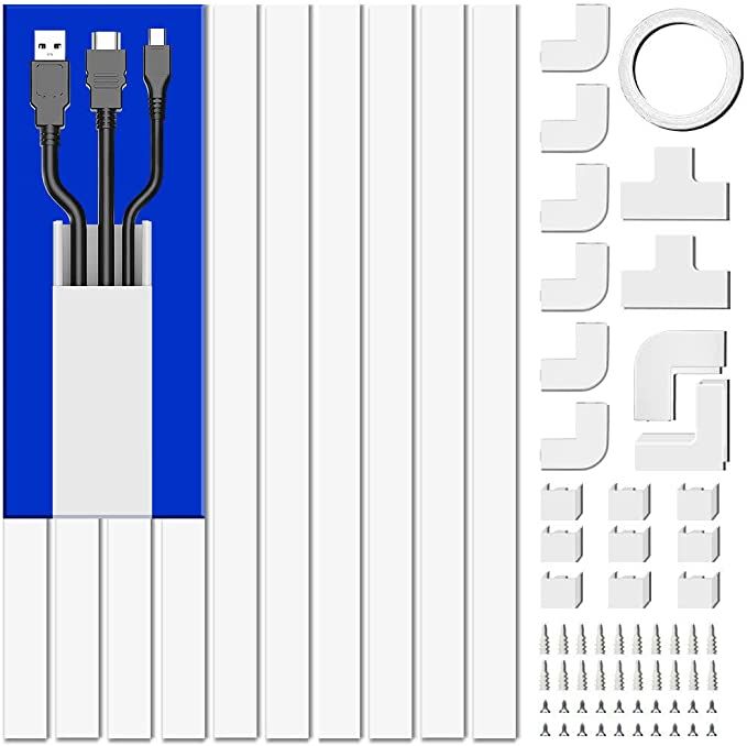 Amazon.com: Cord Cover Raceway Kit, 157in Cable Cover Channel, Paintable Cord Concealer System Ca... | Amazon (US)