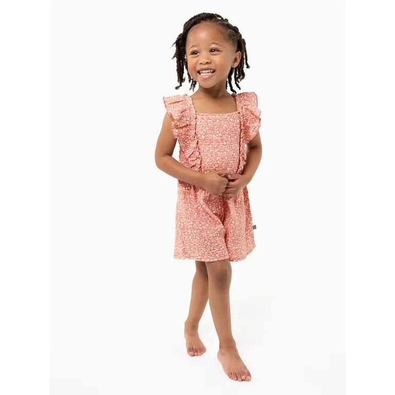 Modern Moments by Gerber Toddler Girl Romper with Ruffles, Sizes 12M-5T | Walmart (US)