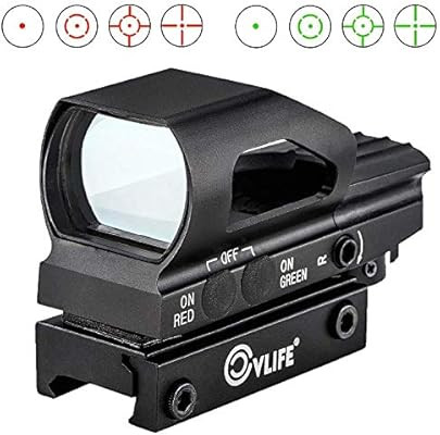 CVLIFE Red & Green Dot Sight 4 Reticles Reflex Sight ON & Off Switch for 20mm Rail Mount | Amazon (US)