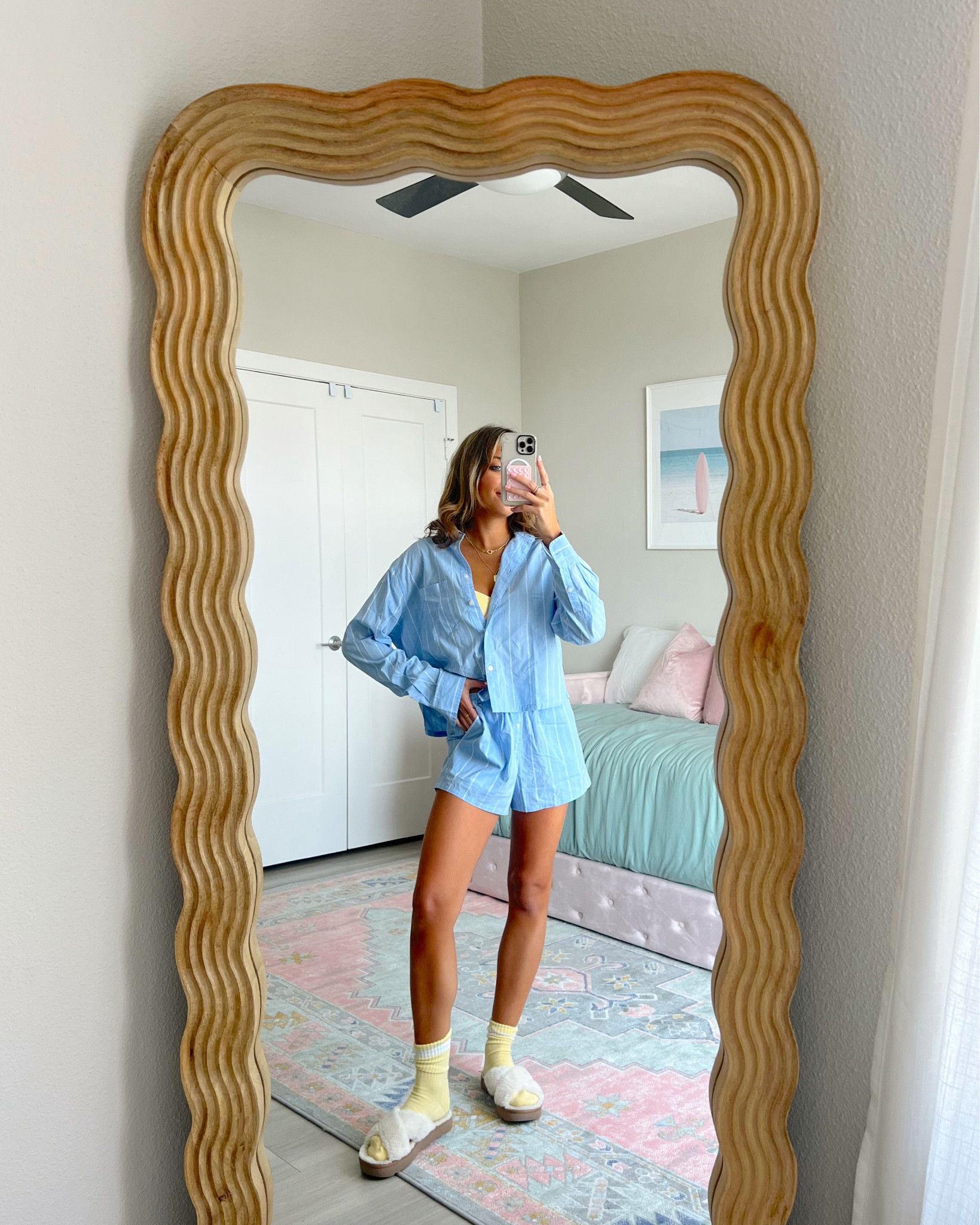 easy spring outfit idea from Aerie! love these new PJs as a spring outfit💗 wearing XS 