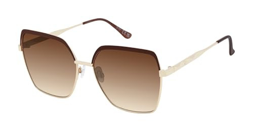 Jessica Simpson Women's J6361 BNGLD Square Sunglasses, Brown Gold, One Size | Amazon (US)