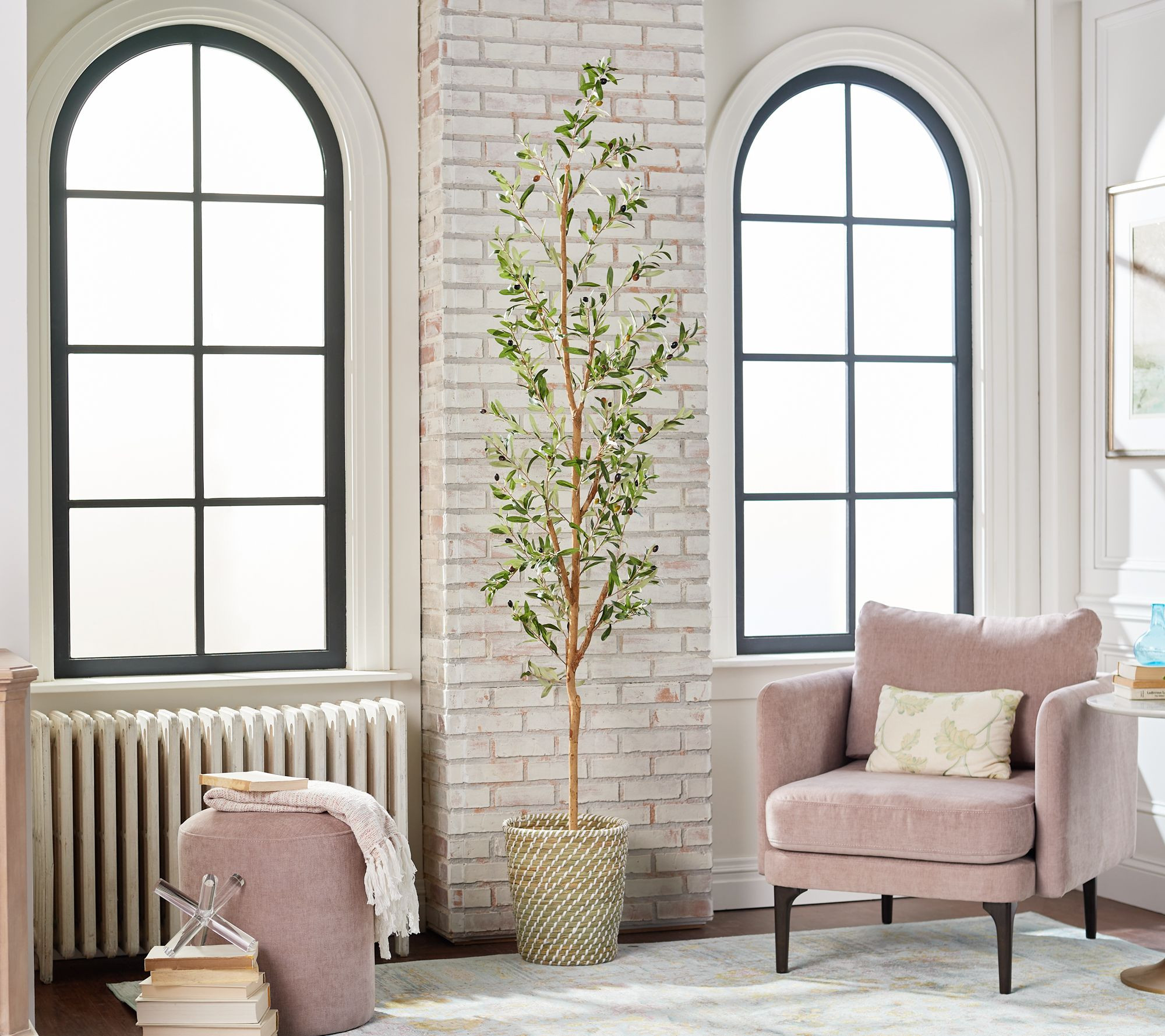 82" Olive Artificial Tree by Nearly Natural - QVC.com | QVC