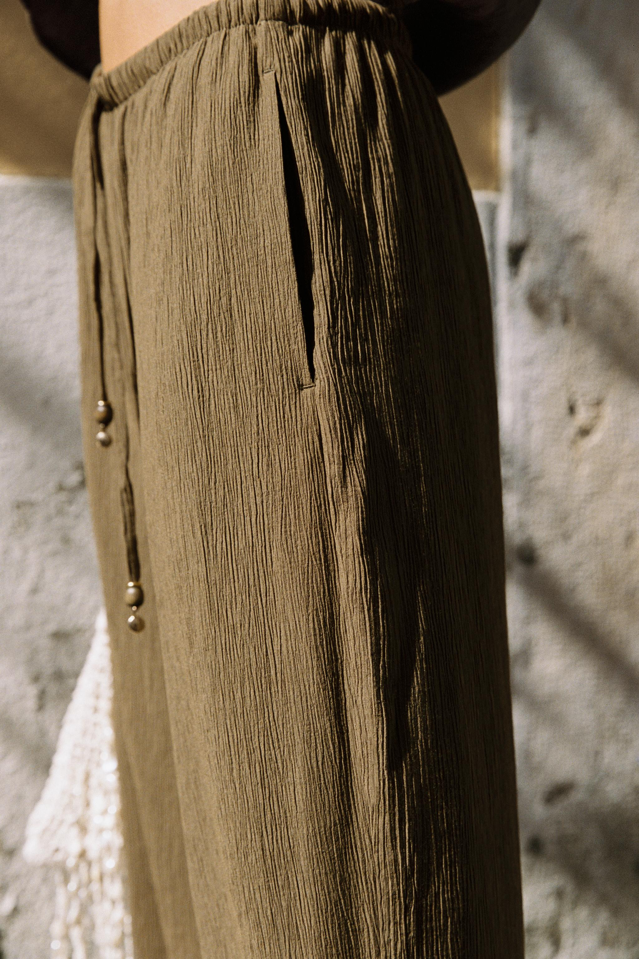 FLOWY STRAIGHT LEG PANTS | Zara US