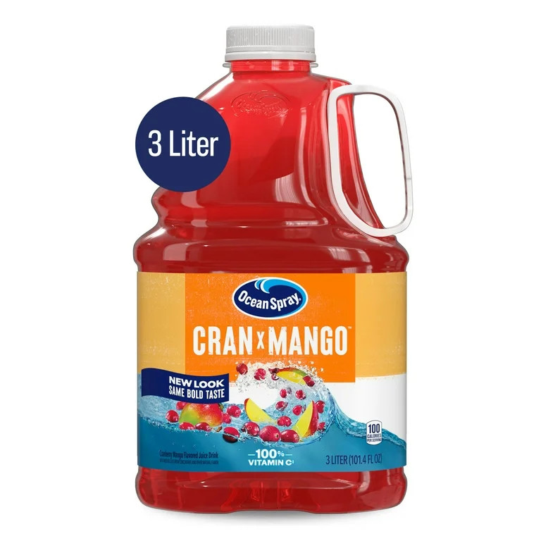 Ocean Spray\u00ae Cran-Mango\u2122 Cranberry Mango Juice Drink, 101.4 fl oz Bottle | Walmart (US)