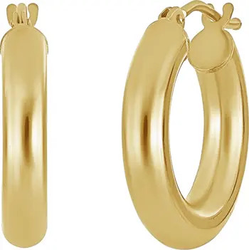 Essentials 14K Gold Smooth Hoop Earrings | Nordstrom