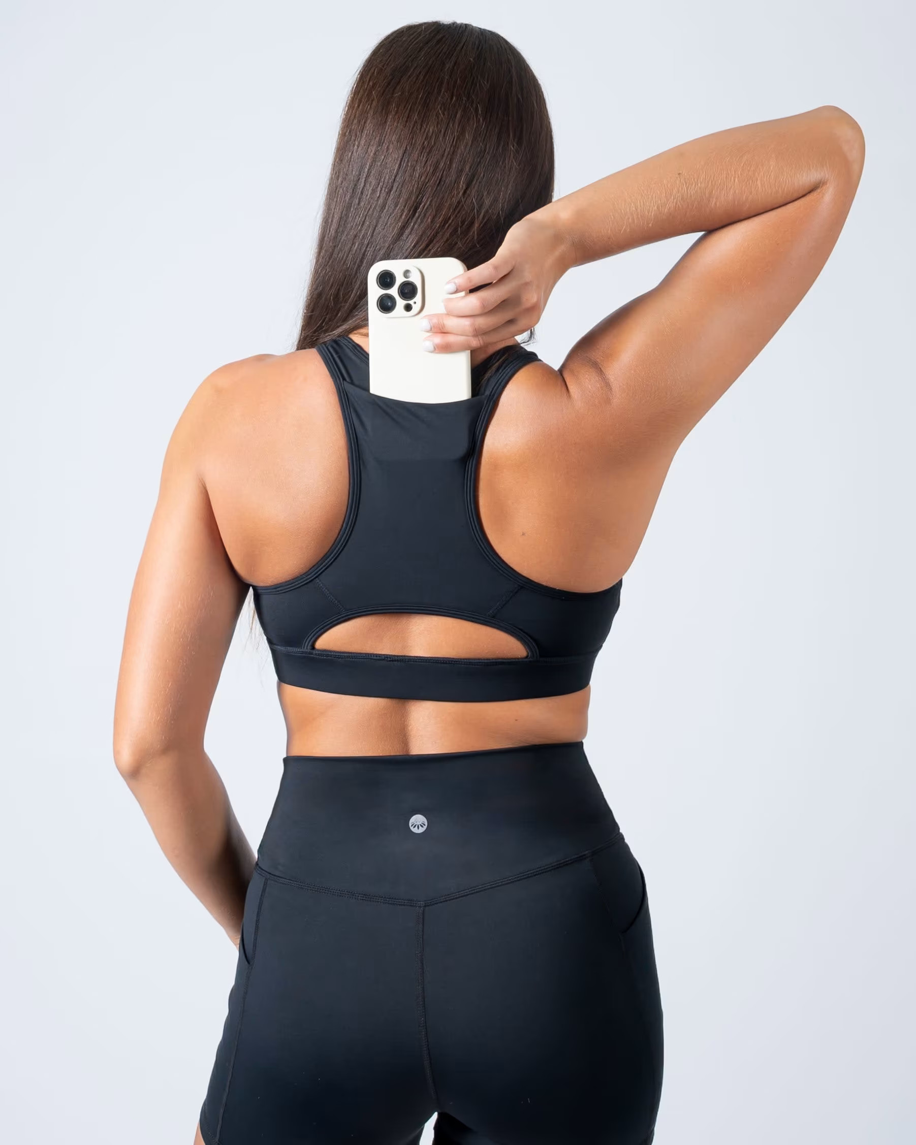 Pocket Sports Bra | Medium Impact Support | Sarah In Black | Senita Athletics